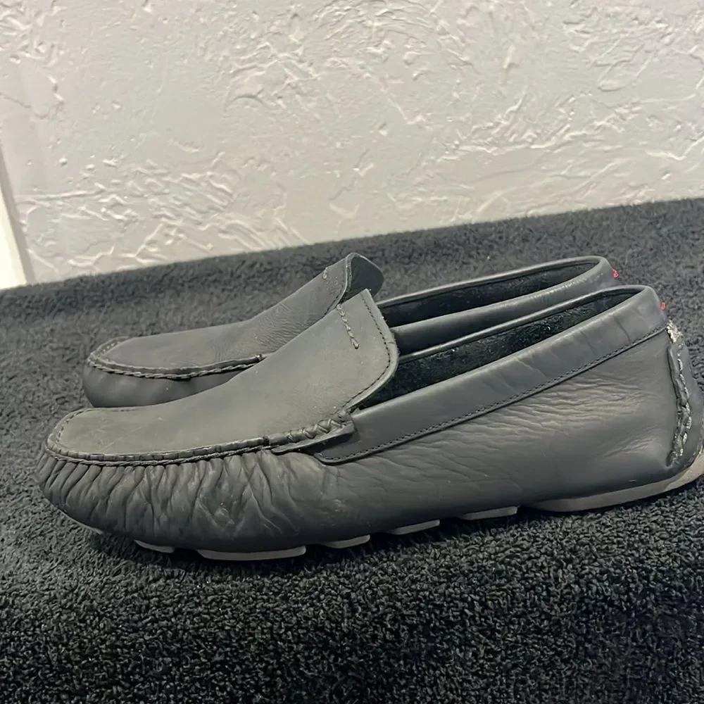 UGG Australia‎ UGG HENRICK Black  DRIVING Loafer SHOES Men Sz 10/10.5 - EUC